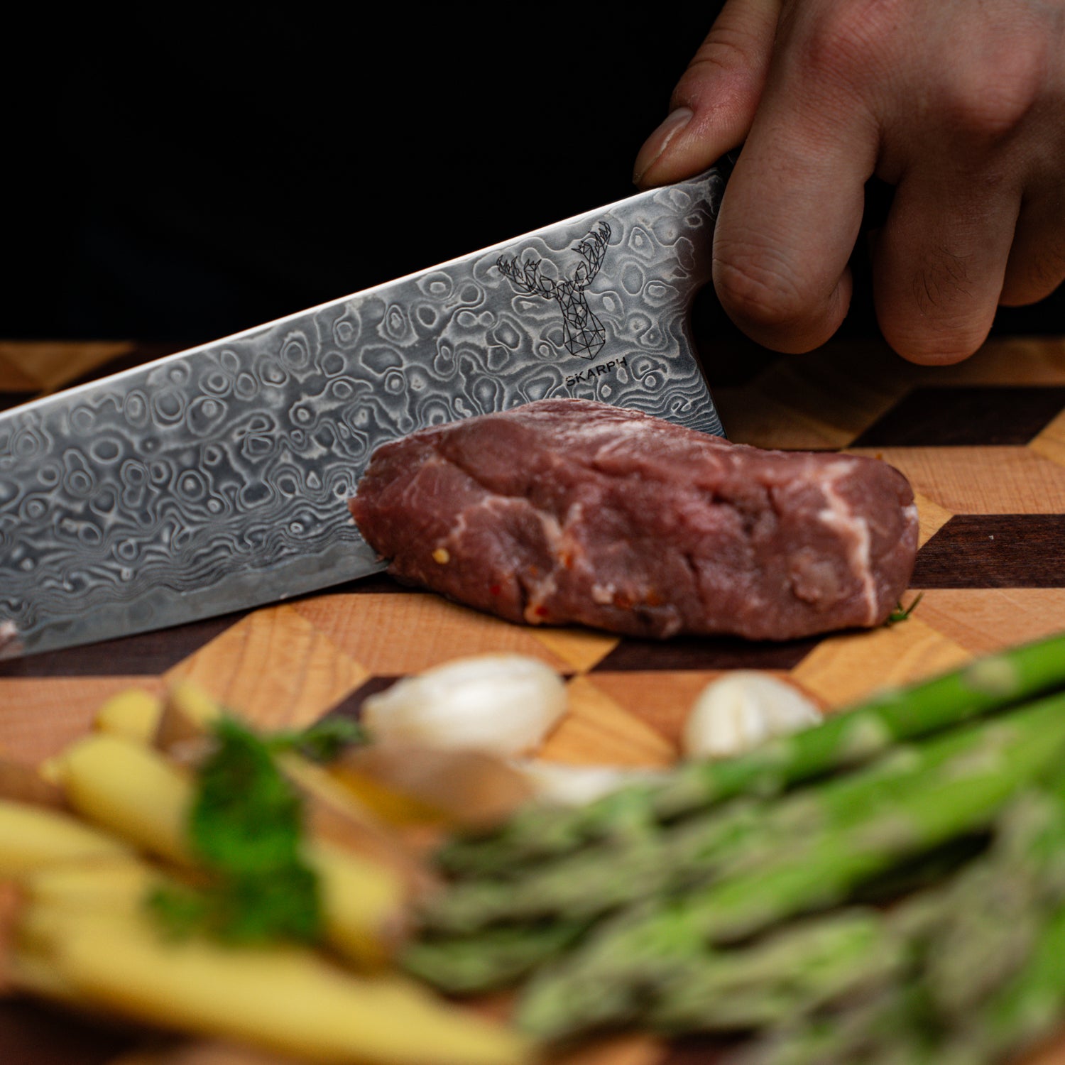 Skarph | Slipesett - Damaskus Knivsett